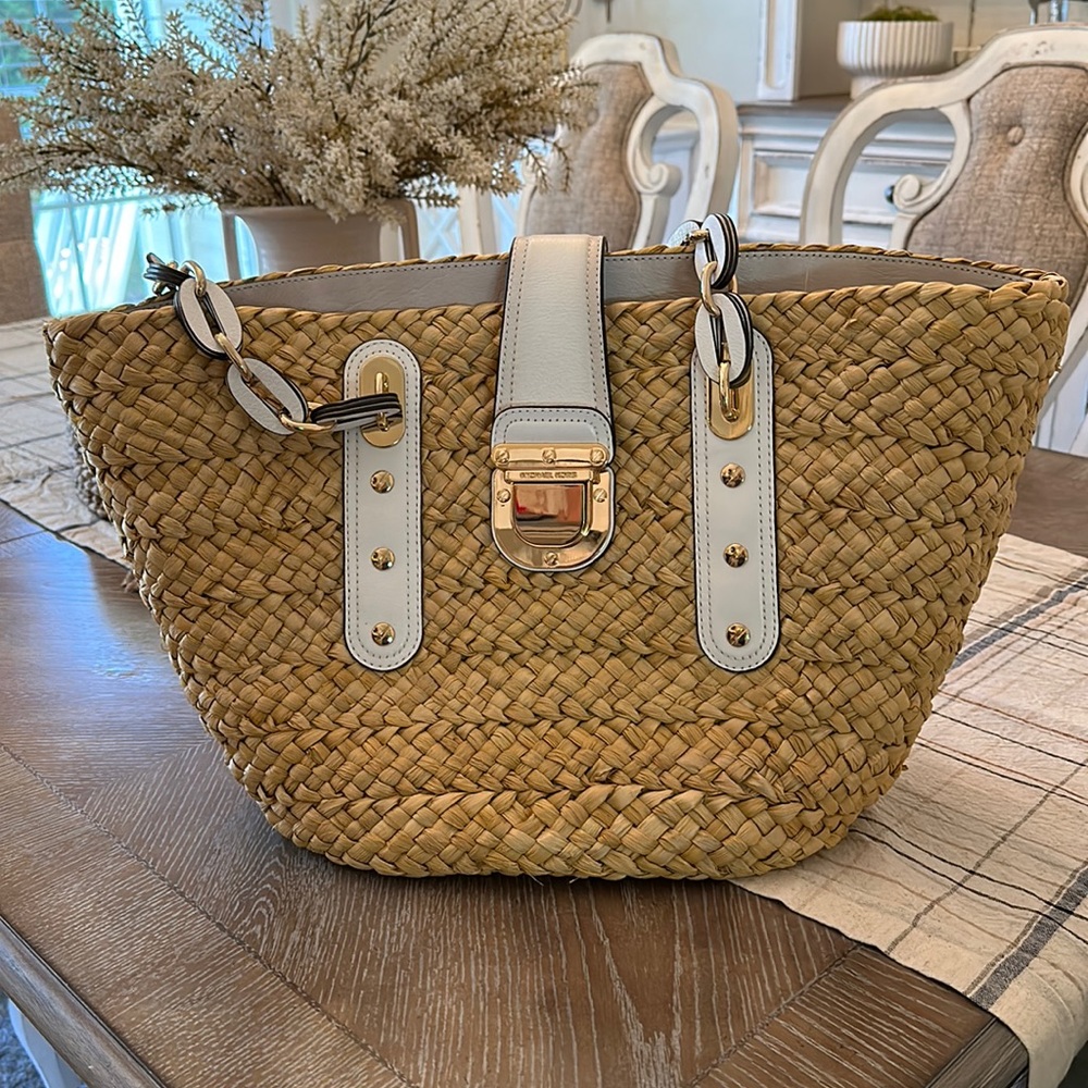 Michael Kors Straw Tote Bag